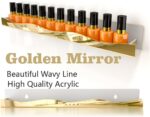 YMVV Wall-Mounted Nail Polish Organizer Rack - 15-Inch Gold Mirror Finish Nail P... - Image 4