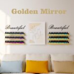 YMVV Wall-Mounted Nail Polish Organizer Rack - 15-Inch Gold Mirror Finish Nail P... - Image 5