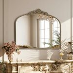 Micasso Vintage Gold Arched Mirror: 36"x29" French Baroque Antique Wall Mounted ... - Image 6