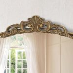 Micasso Vintage Gold Arched Mirror: 36"x29" French Baroque Antique Wall Mounted ... - Image 7