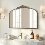 Micasso Vintage Gold Arched Mirror: 36"x29" French Baroque Antique Wall Mounted ... - Image 8