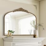 Micasso Vintage Gold Arched Mirror: 36"x29" French Baroque Antique Wall Mounted ... - Image 9