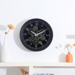 CLXEAST 15 Inch Real Moving Gear Wall Clock, Vintage Industrial Steampunk Metal ... - Image 4