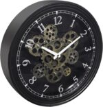 CLXEAST 15 Inch Real Moving Gear Wall Clock, Vintage Industrial Steampunk Metal ... - Image 6