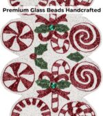 CLEENTABLE Handcrafted Christmas Beaded Table Runner – 36"x13" Art Deco Home Dec... - Image 10