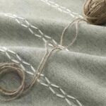 Boho Blackout Curtains 63 Inches Long Sage Green Linen Blend 2 Panels with Tasse... - Image 6