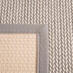 SAFAVIEH Area Rug 6x9 - Natural Fiber Collection - Grey, Sisal & Wool, Woven Des... - Image 3