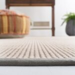 SAFAVIEH Area Rug 6x9 - Natural Fiber Collection - Grey, Sisal & Wool, Woven Des... - Image 4
