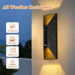 Outdoor Wall Light Fixtures 2 Pack, 15" Up and Down Waterproof Porch Wall Sconce... - Image 3