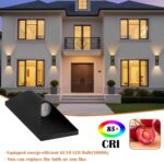 Outdoor Wall Light Fixtures 2 Pack, 15" Up and Down Waterproof Porch Wall Sconce... - Image 4