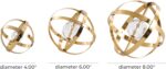 Deco 79 Metal Geometric Decorative Sculpture Orb Home Decor Statues with Acrylic... - Image 6