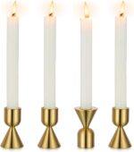 NUPTIO Candle Stick Candle Holder: Set of 4 Gold Aluminium Candlestick Holders -... - Image 7