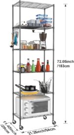 Homdox 6-Tier Storage Shelf Wire Shelving Unit Free Standing Rack Organization w... - Image 4