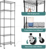 Homdox 6-Tier Storage Shelf Wire Shelving Unit Free Standing Rack Organization w... - Image 8