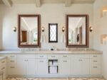 Antique Bathroom Wall Mirror 36.5" X 25", Bronze Mirror with Ornate Carvings Sol... - Image 5