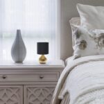 Simple Designs LT2073-GDB Mini Hammered Texture Gold Drip Table Lamp with Black ... - Image 6