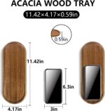 Set of 5 Acacia Wooden Trays Rustic Small Oval Serving Tray Bulk Wood Food Plate... - Image 3