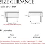 ISAENNE Designer French Light Beige Small Rectangular Tablecloth,Linen Florals a... - Image 7