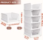 CTSNSLH 5 Pack Closet Organizers Storage Box, Closet Storage Stackable Storage B... - Image 3