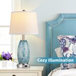 Lovlast Glass Table Lamp for Bedroom & Bedside with 3-Way Lighting Modes & USB C... - Image 7