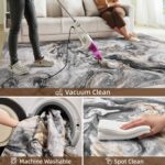 5x7 Area Rugs for Living Room, Modern Abstract Rug for Bedroom, Contemporary Mac... - Image 5