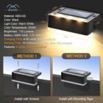 SOLPEX Solar Fence Lights, 6 LEDs Solar Lights Outdoor Waterproof Solar Powered ... - Image 7