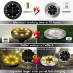 Solar Powered 8 Pack Outdoor LED Disk Lights - IP68 Waterproof, Non-Slip, Wear-R... - Image 6