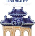 Yardwe Ceramic Pavilion Garden Ornaments 5Pcs Miniature Patio Lawn Decor Bonsai ... - Image 7