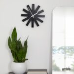 Umbra Ribbon Modern 12" Wall Clock, Silent Non Ticking Battery Operated Quartz M... - Image 3