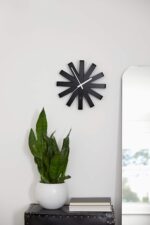 Umbra Ribbon Modern 12" Wall Clock, Silent Non Ticking Battery Operated Quartz M... - Image 11