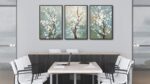 Large Framed Botanical Wall Art - Modern Plum Blossom Wall Decor Painting 24"x36... - Image 8