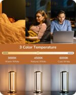EDISHINE LED Table Lamp Set of 2, 3 Color Temperatures Modern Nightstand Lamp (3... - Image 5