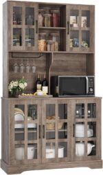 Keyluv Kitchen Pantry Storage Cabinet 71" Tall Freestanding Pantry Cabinet, Farm... - Image 9