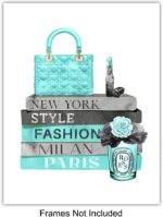 Blue Glam Wall Art - Designer Perfume, Shoes, Handbags - High Fashion Design Gif... - Image 4