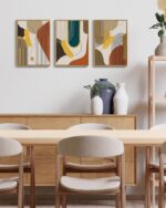 PHOPAGO Boho Abstract Framed Wall Art Modern Minimalist Luxury Gold Line Artwork... - Image 4