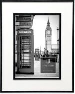 Isaac Jacobs 5x7 White w/Black (Vertical & Horizontal) Double Border Picture Fra... - Image 3