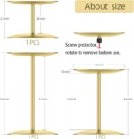 smtyle Gold Metal Candle Holder Sets for Pillar Candles Set of 3 Wedding Table C... - Image 4