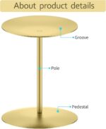 smtyle Gold Metal Candle Holder Sets for Pillar Candles Set of 3 Wedding Table C... - Image 5