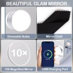 Gvnkvn Vanity Mirror with Lights, 32 x 24 Tabletop Hollyhood Makeup Mirror, Holl... - Image 5