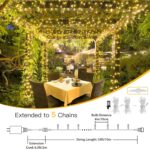 String Lights Indoor Bedroom, 33FT 100 LED Fairy String Lights Outdoor Waterproo... - Image 5