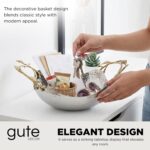 GUTE Decorative Silver Hammered Bowl, Single Piece, 13.78 x 9.45 x 5.51 Inch Sta... - Image 4