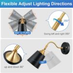 TRLIFE Wall Sconces Plug in, Dimmable Wall Lights with Plug in Cord Adjustable L... - Image 4