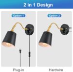 TRLIFE Wall Sconces Plug in, Dimmable Wall Lights with Plug in Cord Adjustable L... - Image 7