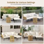 Yaheetech 3 Pieces L-Shaped Conversation Sofa Set, Outdoor Patio Furniture Set w... - Image 7