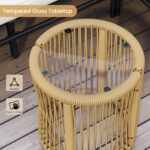 Yaheetech 3 Pieces L-Shaped Conversation Sofa Set, Outdoor Patio Furniture Set w... - Image 10