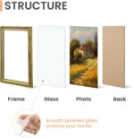 upsimples 11x14 Picture Frame with Real Glass, Ornate Vintage 11 x 14 Photo Fram... - Image 4
