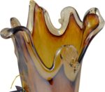 17" Inch Italian Murano Hand Blown Orange Glass Vase - Image 3