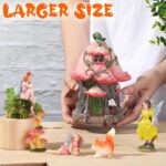 Soaoo 25 Pcs Fairy House Garden Figurines Kit Spring Garden Decor Easter Basket ... - Image 5