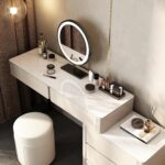 Lartis Faux Leather Makeup Vanity Desk Set with LED Lighted Mirror Luxury Dressi... - Image 7