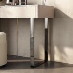 Lartis Faux Leather Makeup Vanity Desk Set with LED Lighted Mirror Luxury Dressi... - Image 8